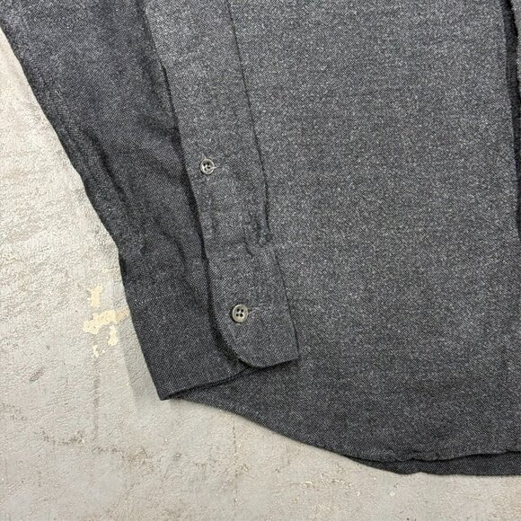 Ralph Lauren Black Label Knit Dress Shirt Made in Italyy Cotton Grey Small - Picture 3 of 7